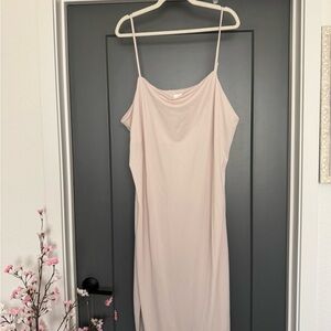 Elegant Beige Slip Dress